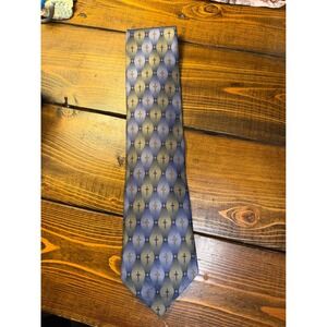 Eagles Wings Silk Cross Pattern Necktie Blue Formal Business Christian‎ Office